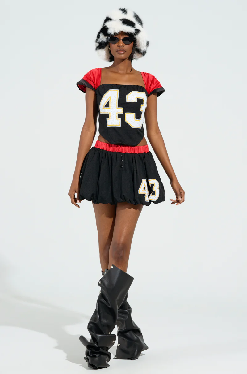 GET IN THE FIELD CAP SLEEVE CORSET TOP - Image 4