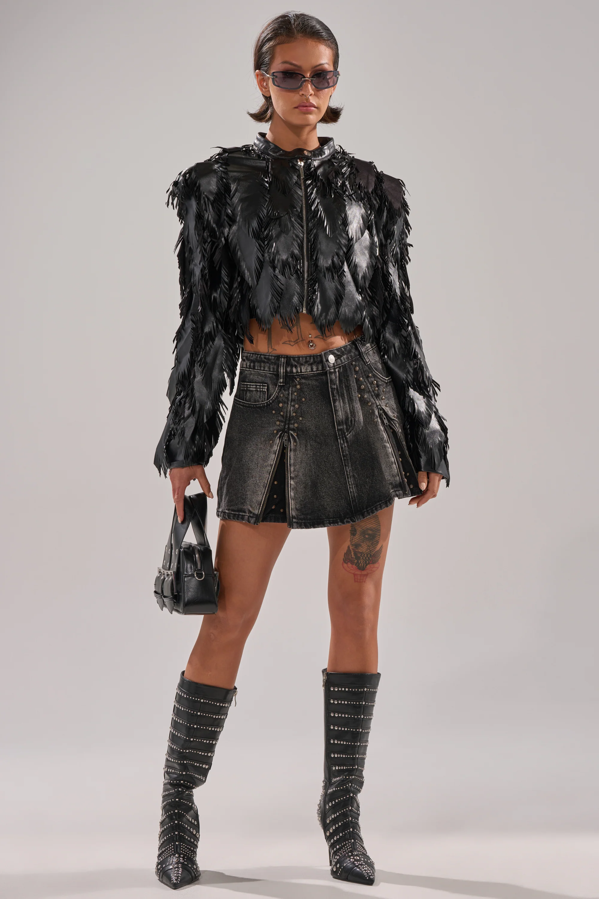 GET IT GIRL DENIM MINI SKIRT - Image 8