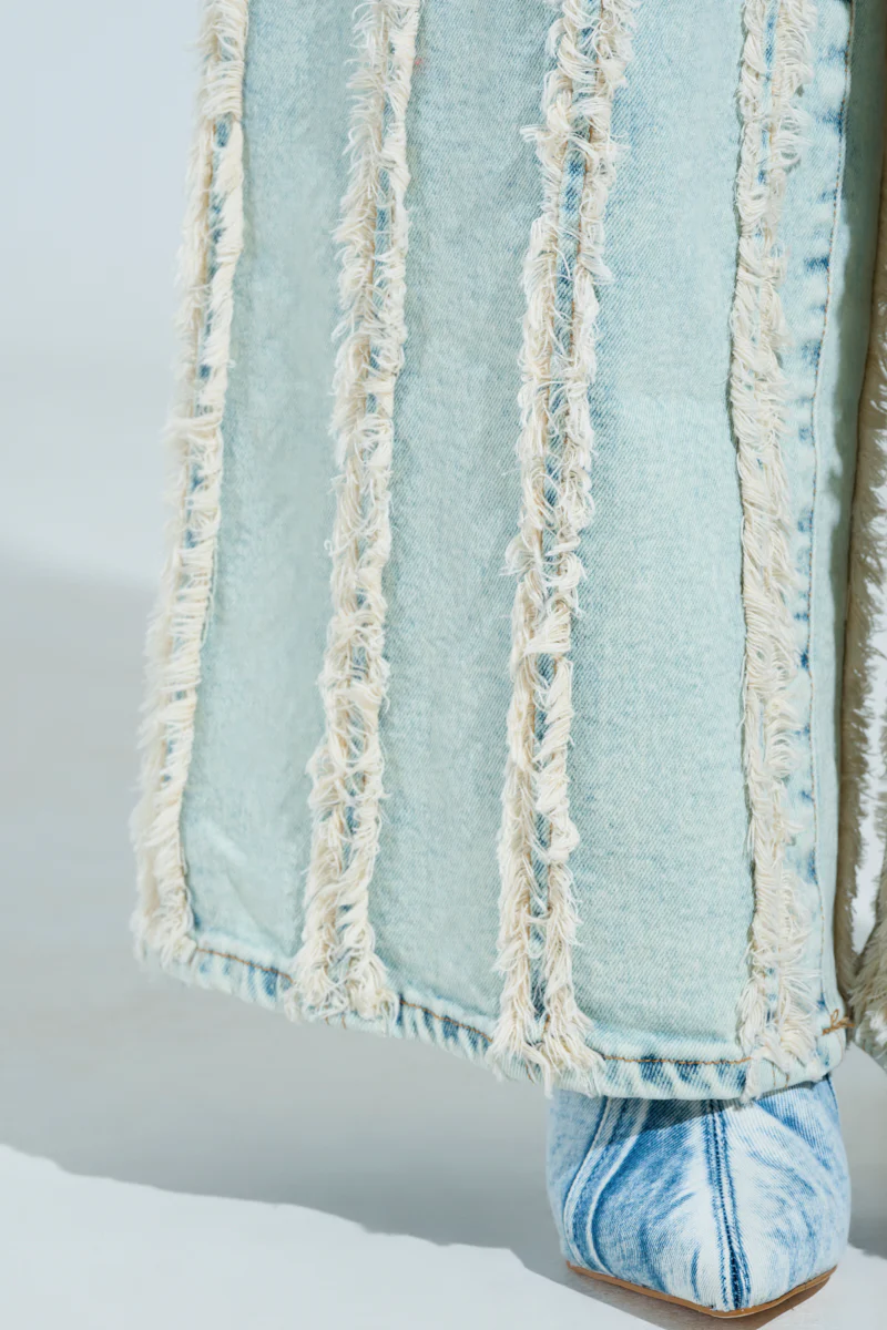 GET OUT OF MY WAY DENIM FUR JUMPSUIT - Image 9