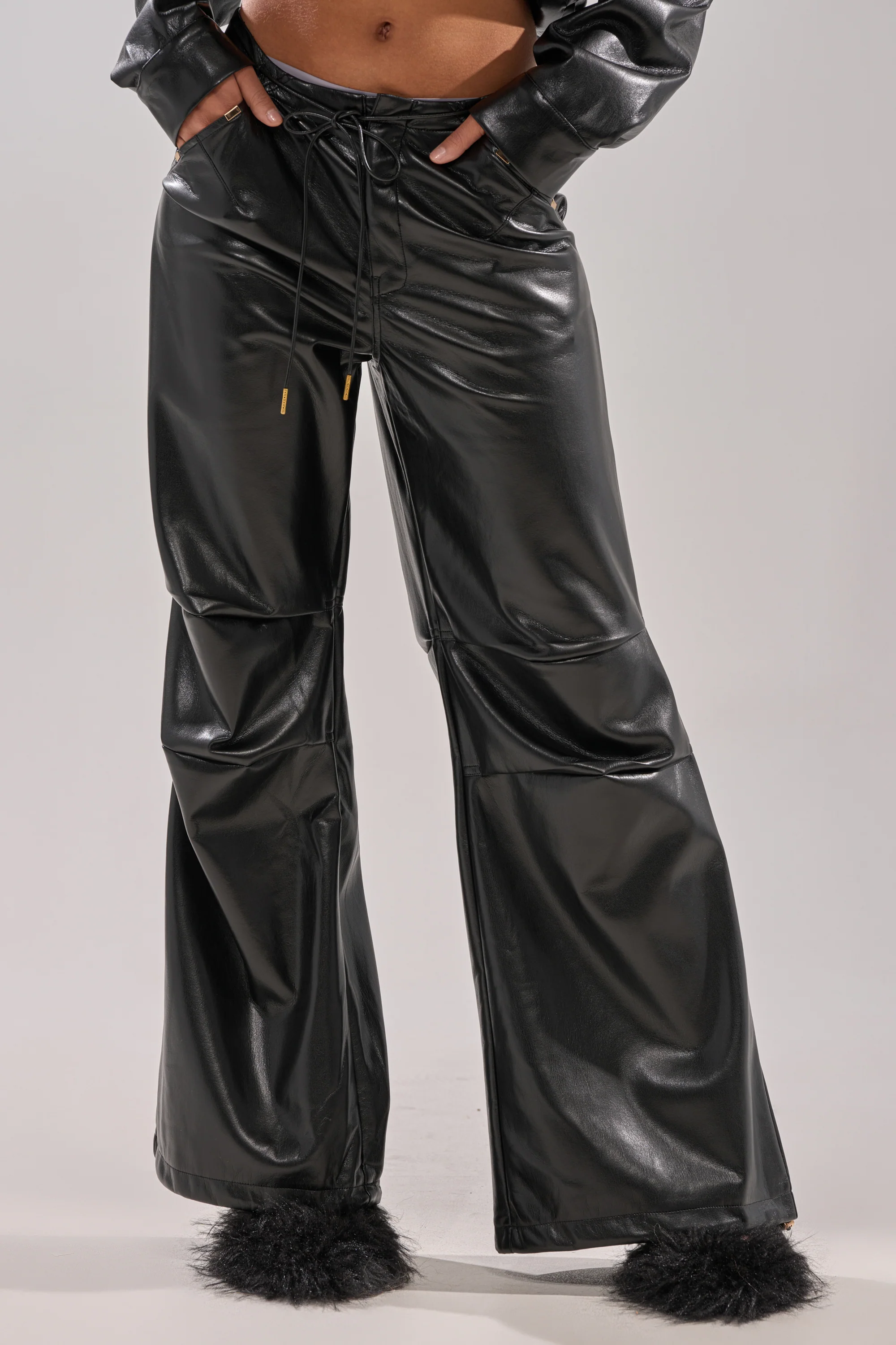 GET WITH IT FAUX LEATHER TROUSER - Image 2