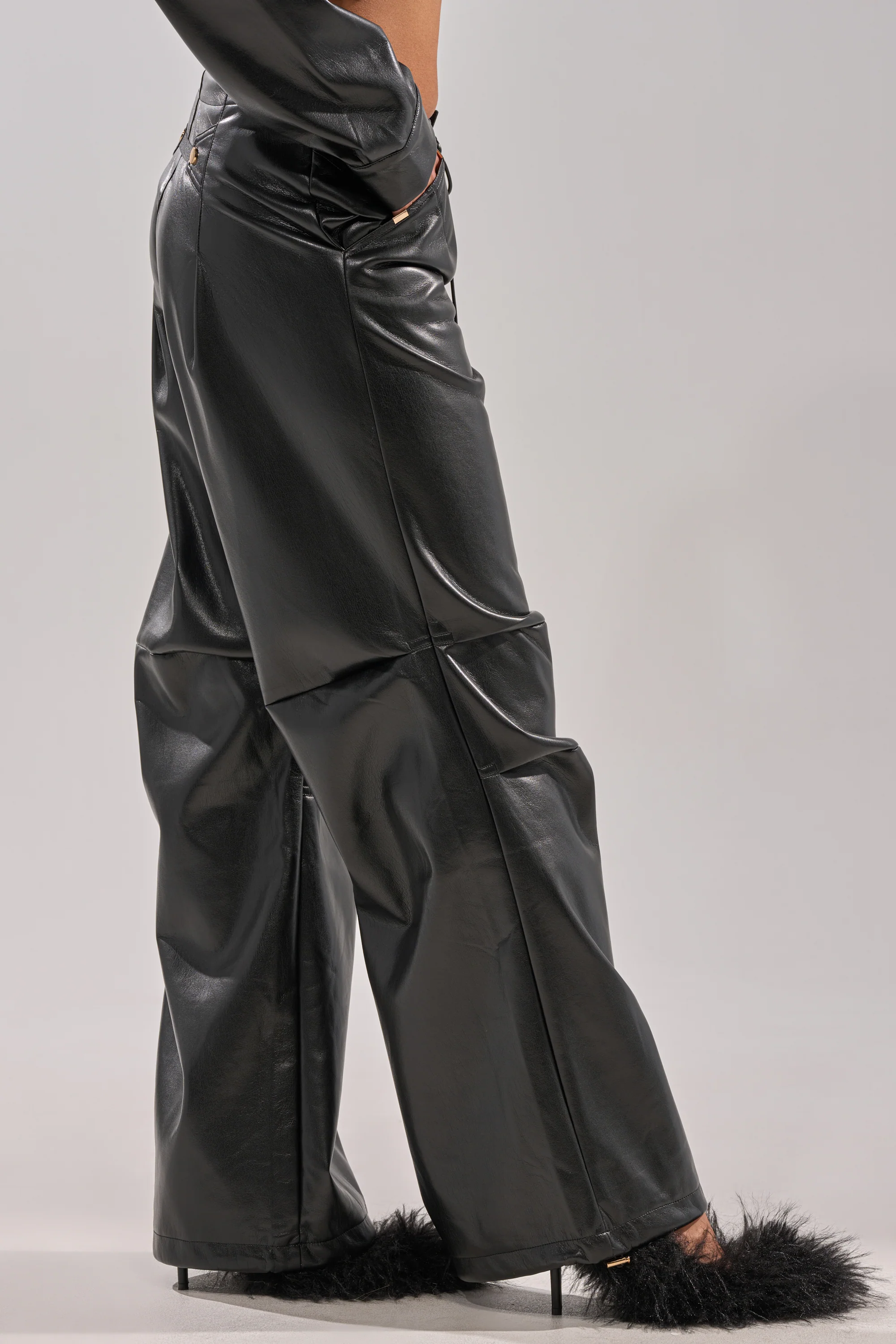 GET WITH IT FAUX LEATHER TROUSER - Image 4