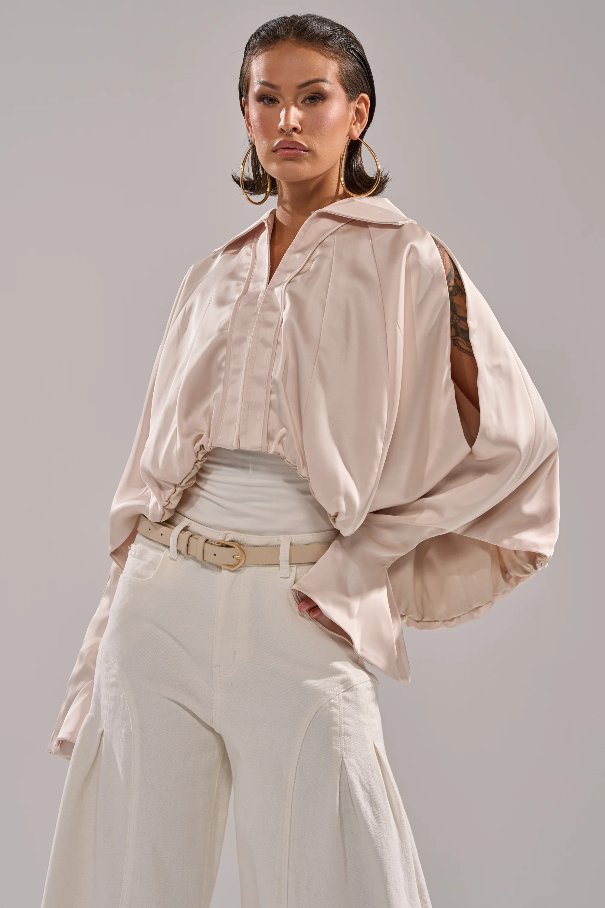 GET WITH IT SATIN BLOUSE - Image 3