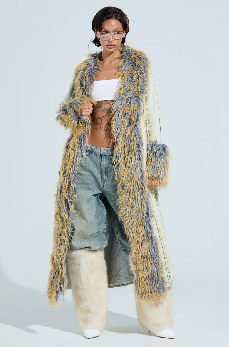 GIA DISTRESSED DENIM TRENCH - Image 3
