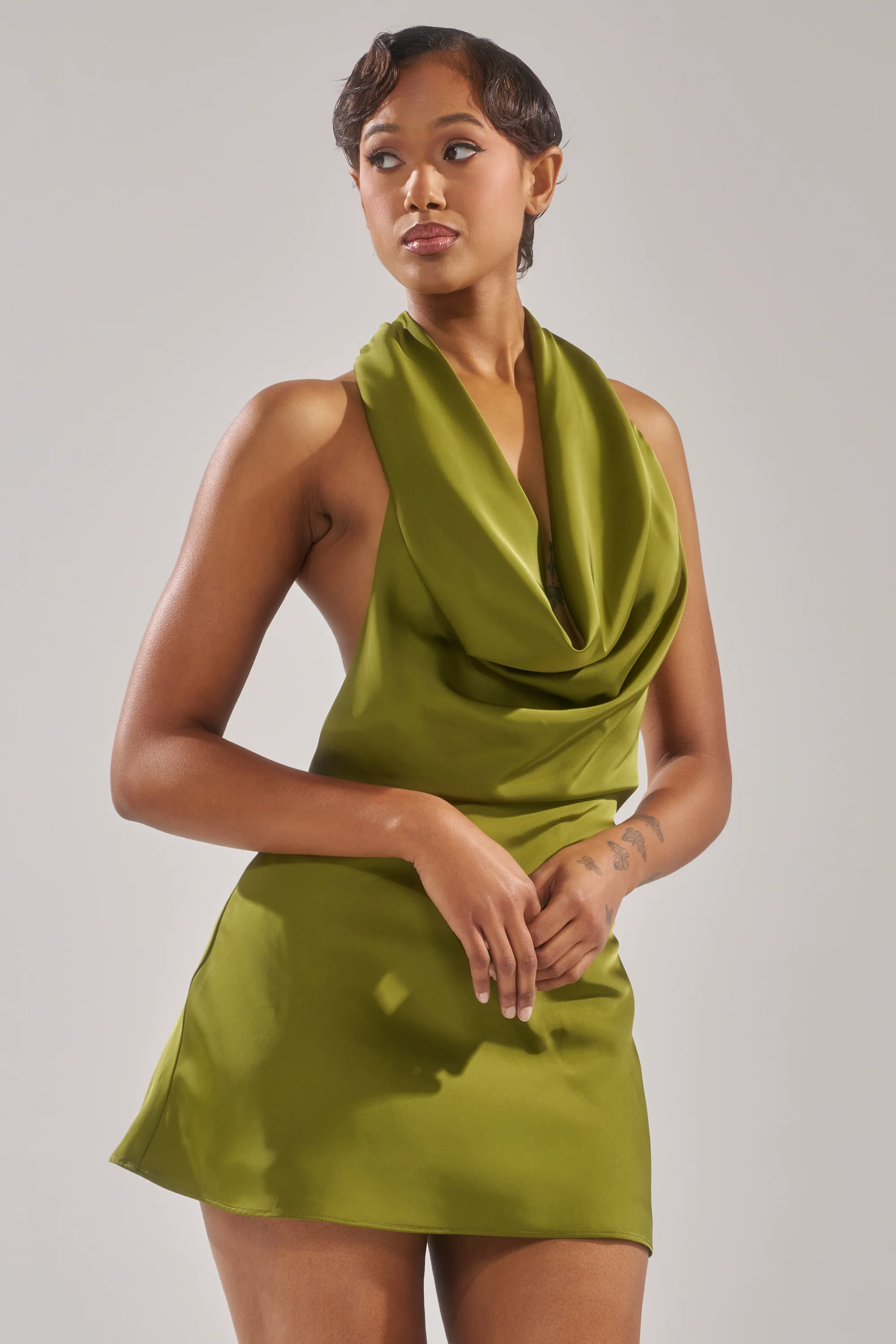 GIGI MINI DRESS IN GREEN - Image 5