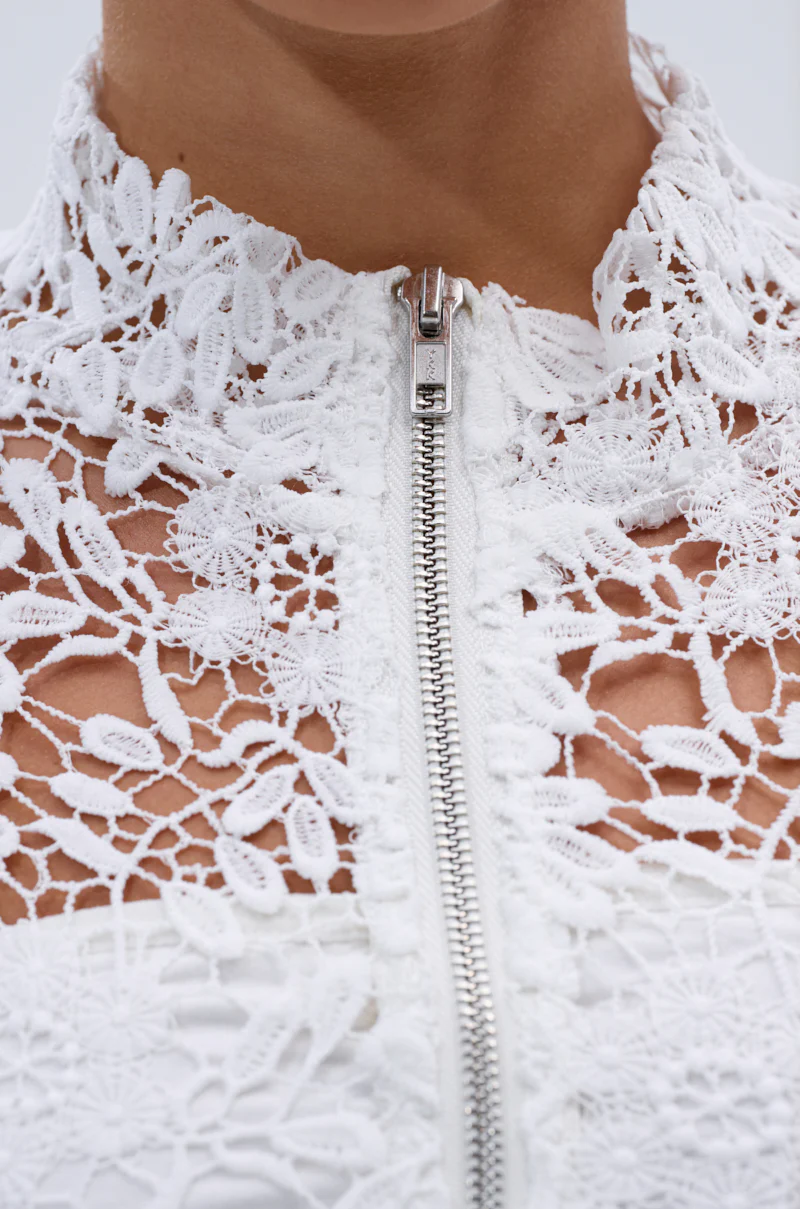 GIMME MORE LACE ZIP-UP TOP - Image 10