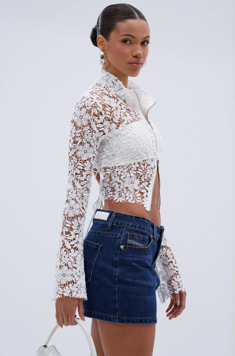 GIMME MORE LACE ZIP-UP TOP - Image 6
