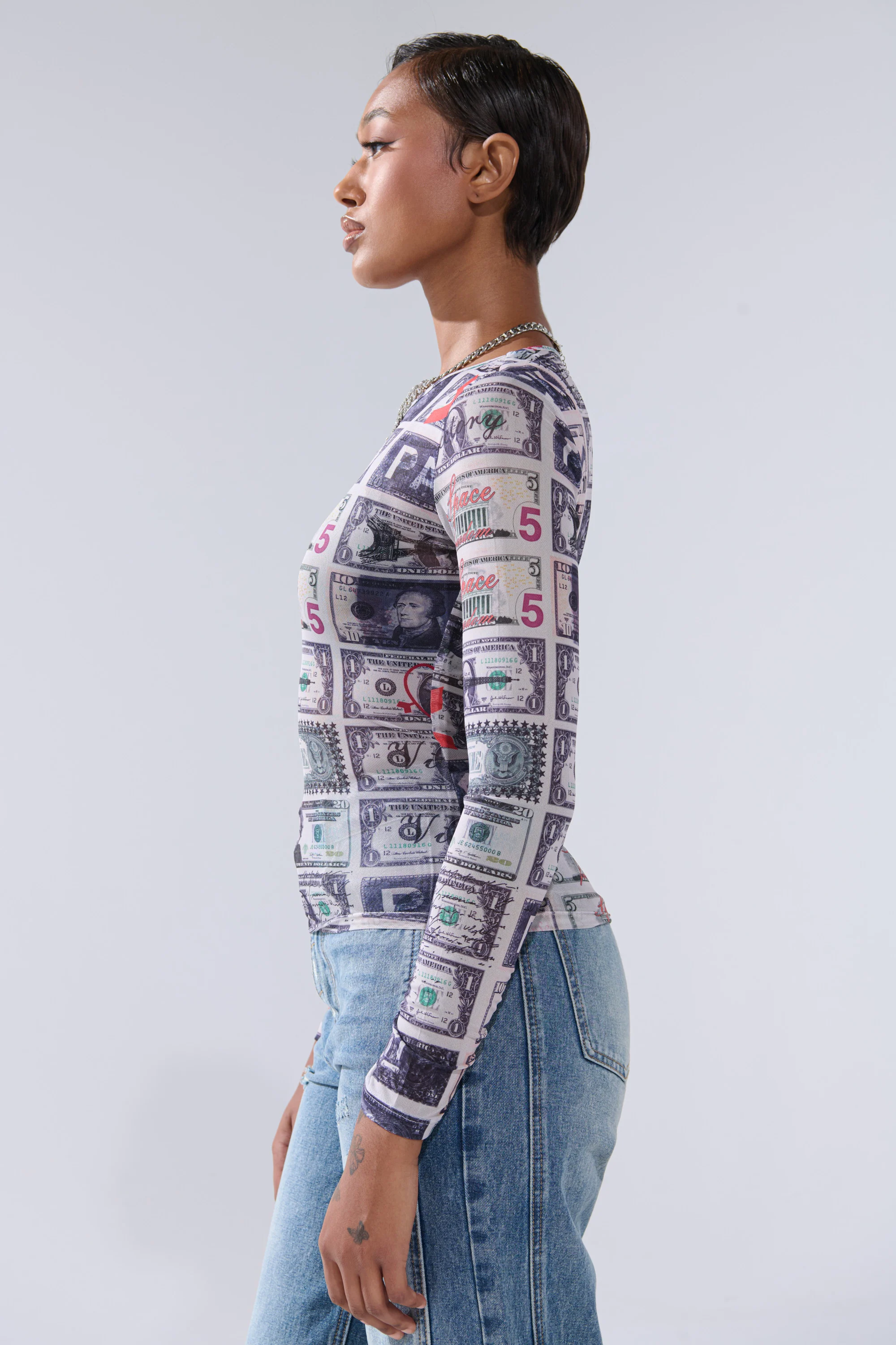 GIMME THE MONEY MESH LONG SLEEVE - Image 5