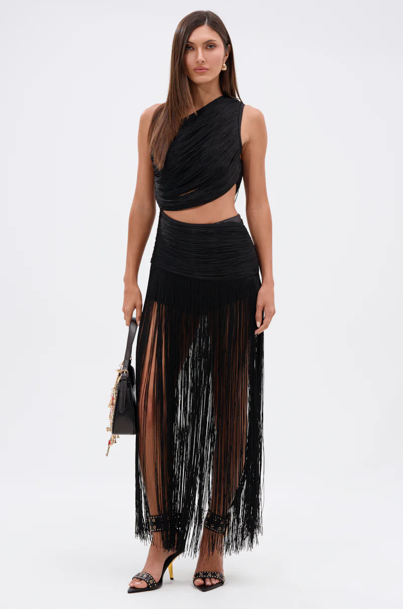 GINA SINGLE SHOULDER FRINGE TOP - Image 3
