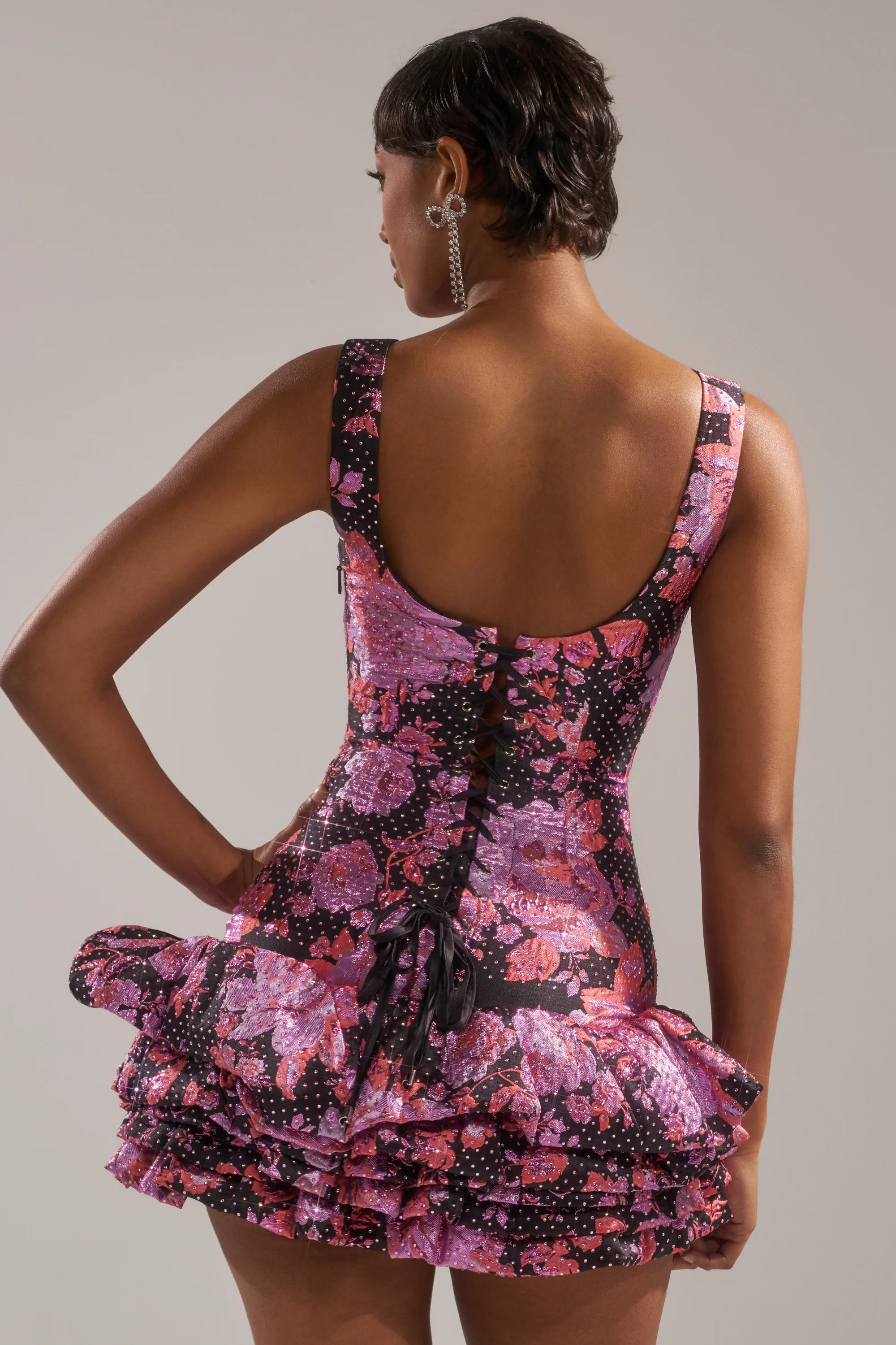 GIRLS WHO BRUNCH BROCADE MINI DRESS - Image 7