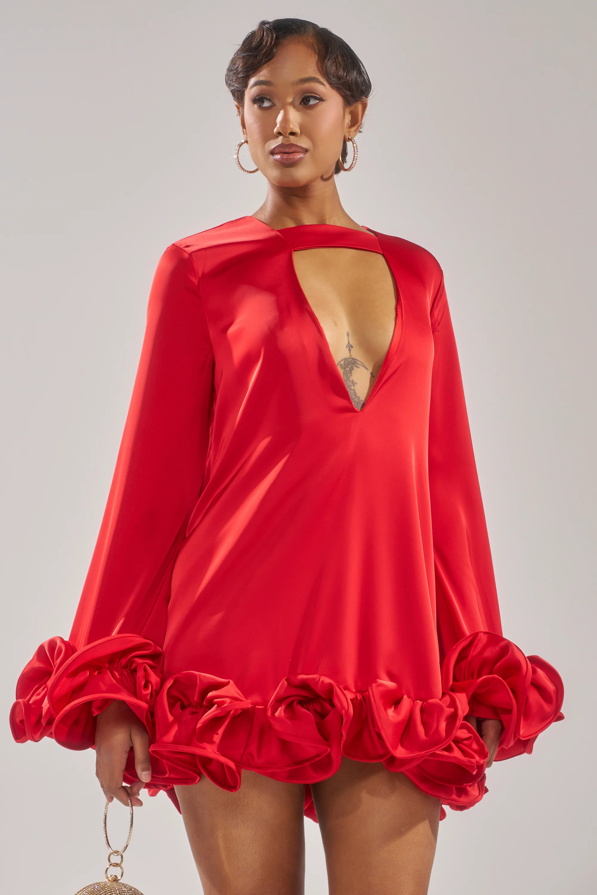 GIRLY GIRL SATIN MINI DRESS - Image 2