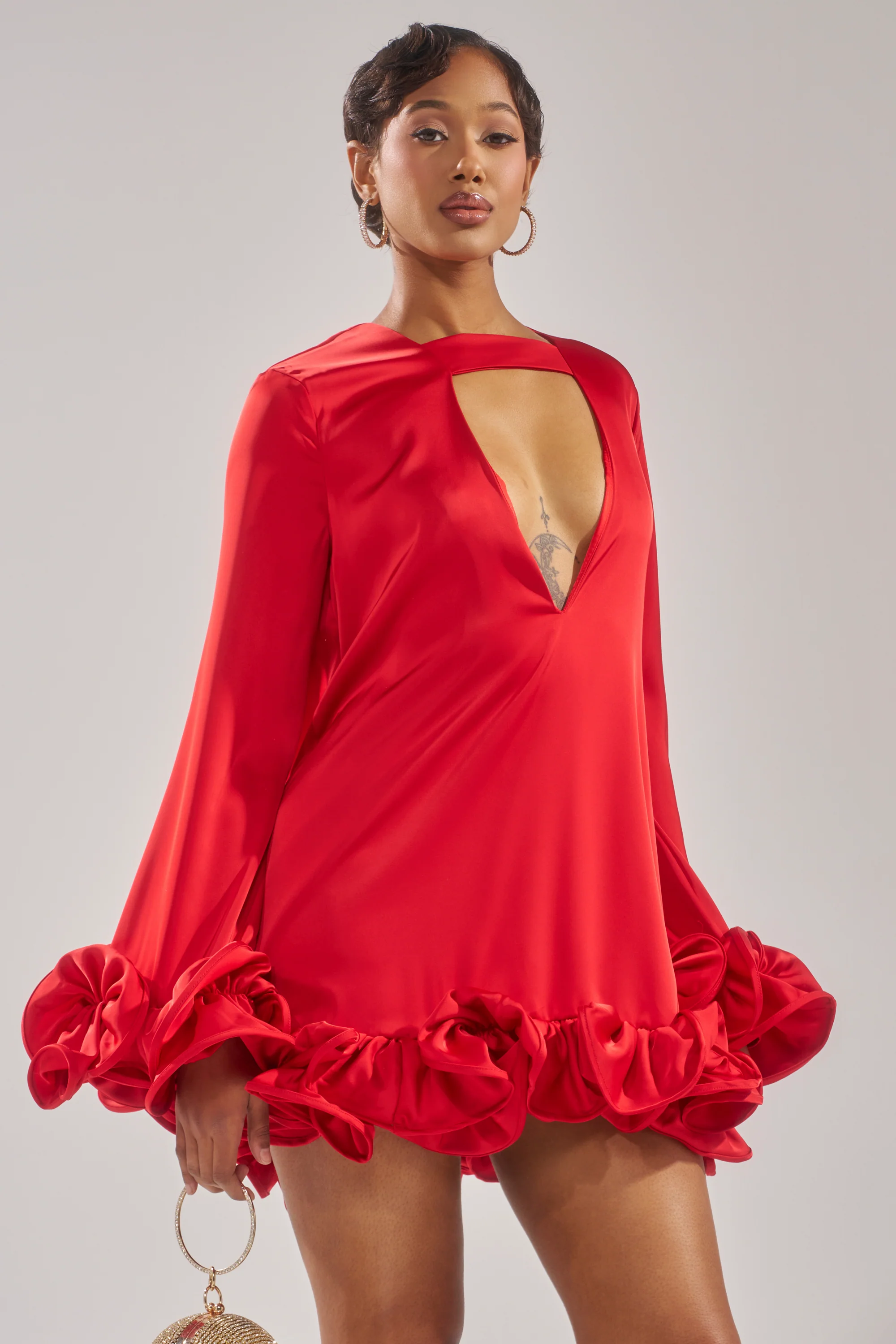 GIRLY GIRL SATIN MINI DRESS - Image 4