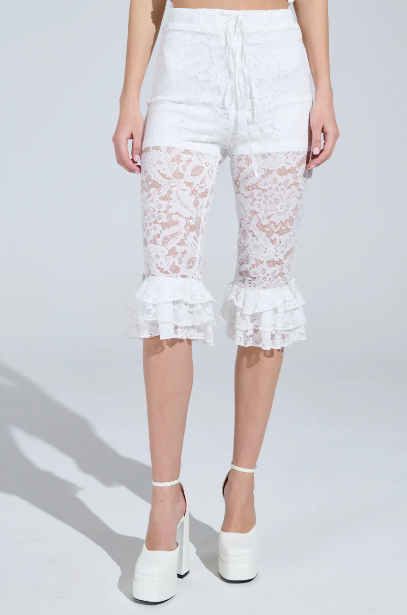 GIRLY POP LACE CAPRI LEGGING - Image 2