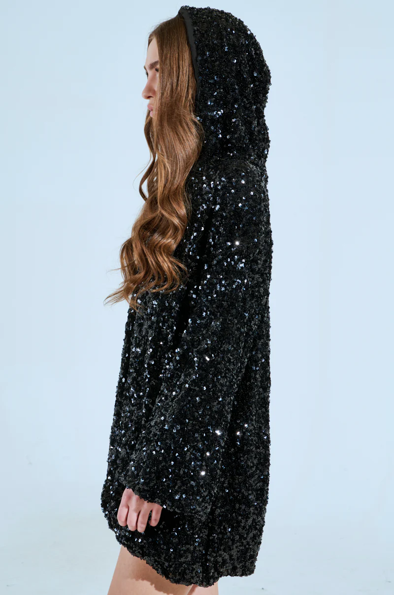 GISELLE SEQUIN SWEATSHIRT DRESS - Image 4