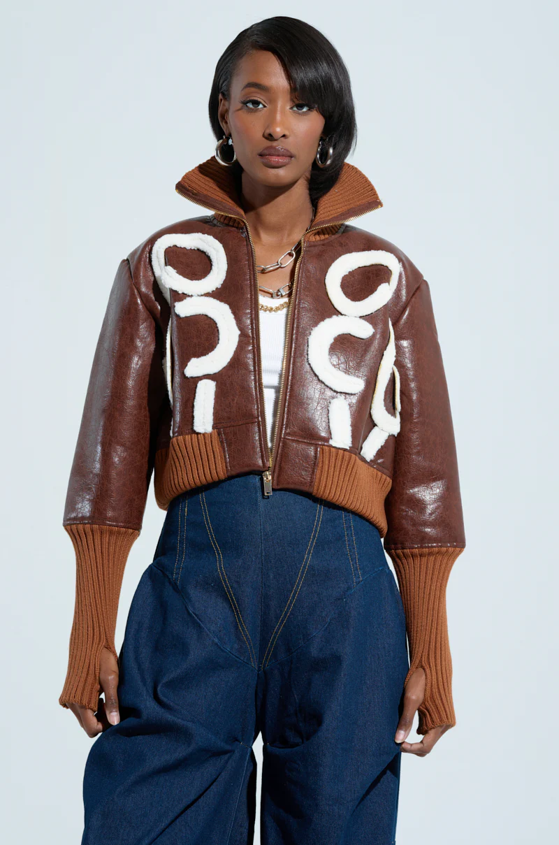 GIULIA SHERPA TRIM BOMBER - Image 2