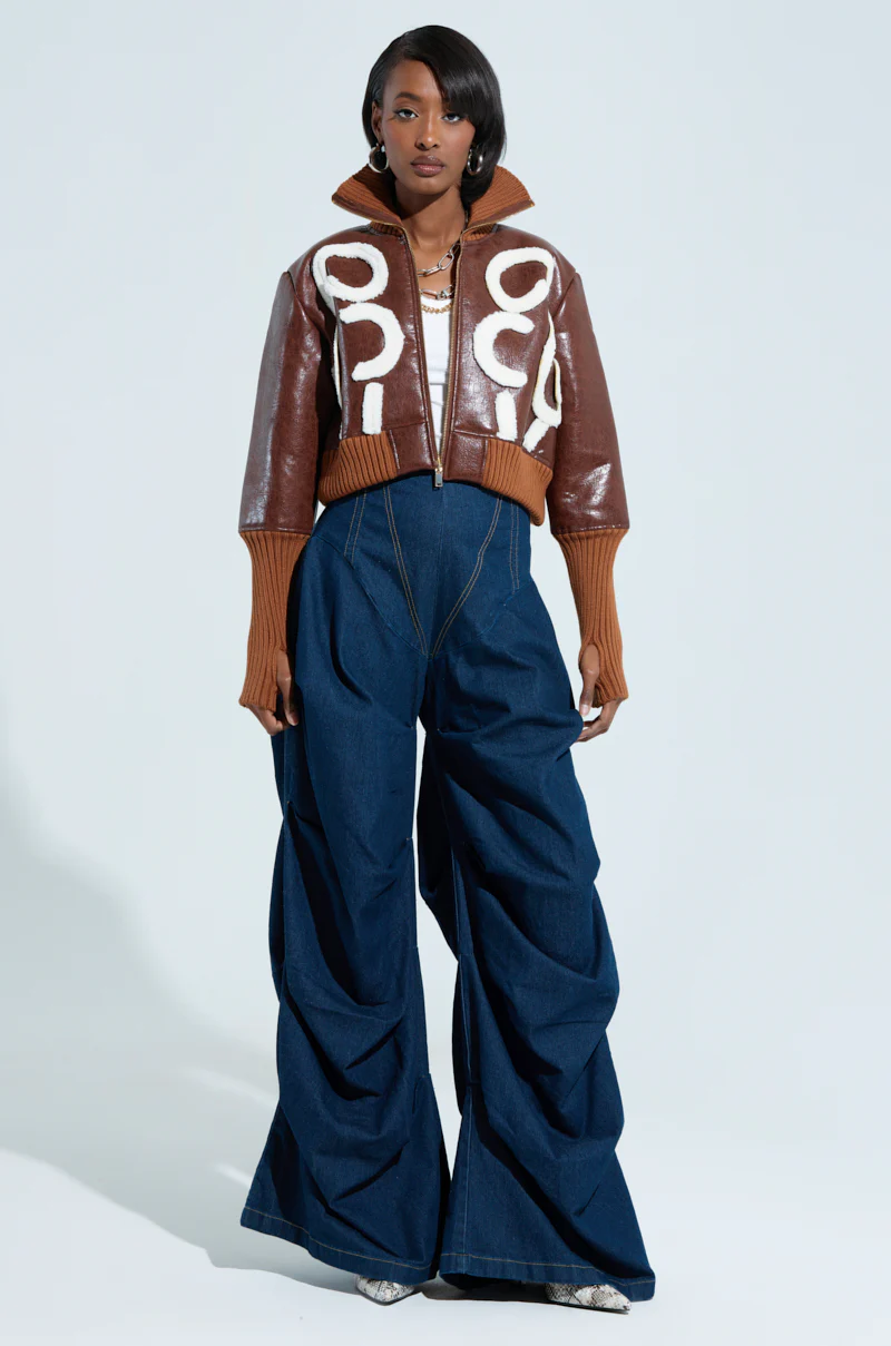 GIULIA SHERPA TRIM BOMBER - Image 6