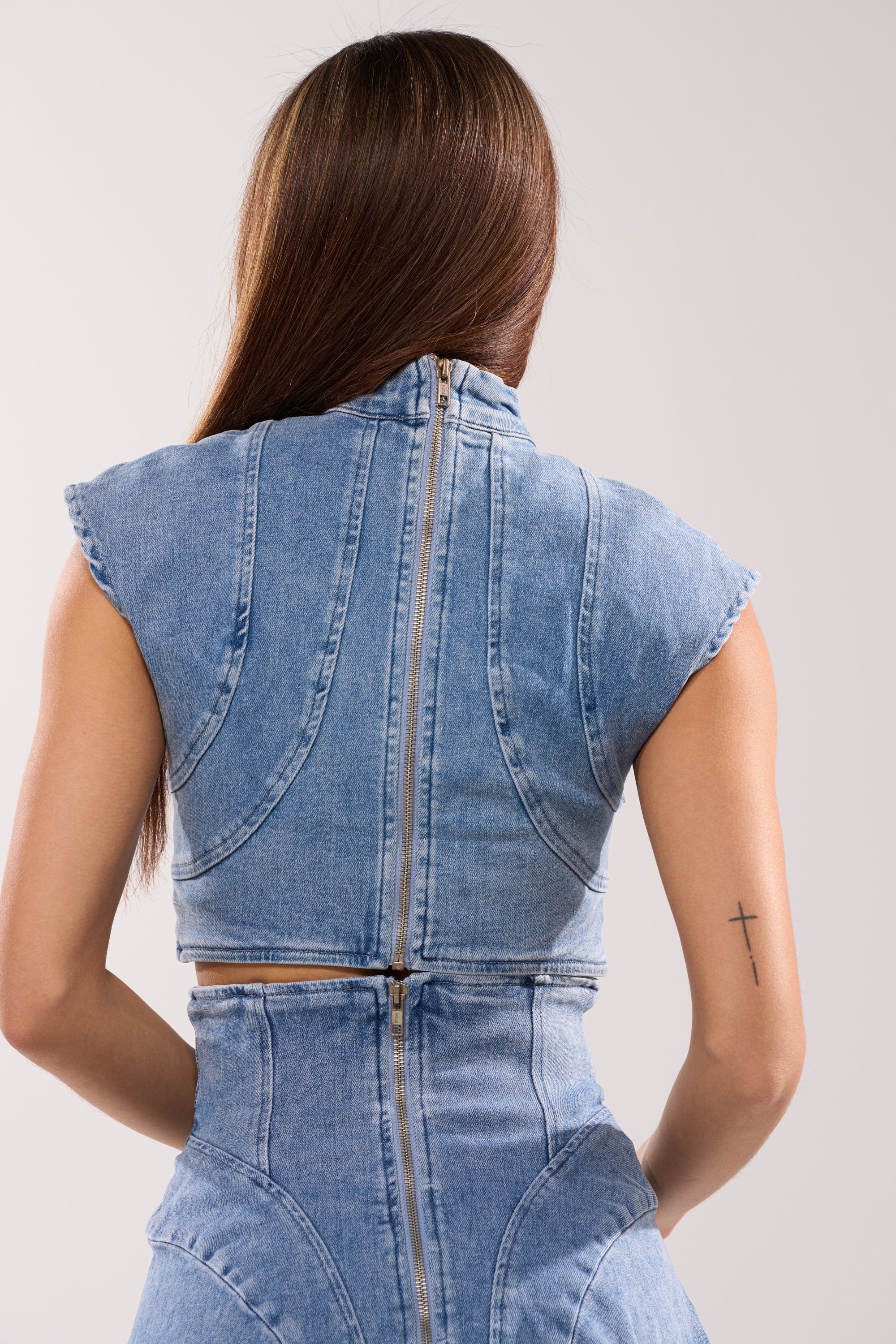GIVE IT TO ME BABY DENIM BUTTON DOWN - Image 7