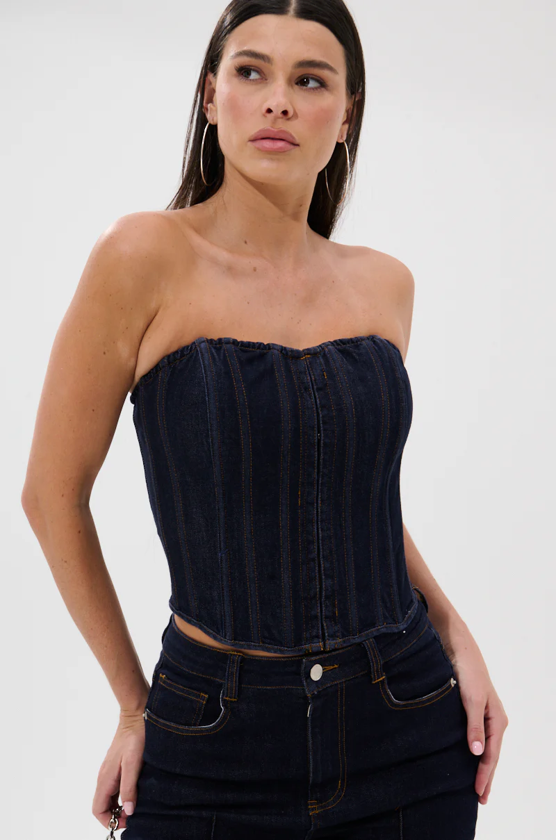 GIVE IT TO ME BABY DENIM CORSET - Image 3
