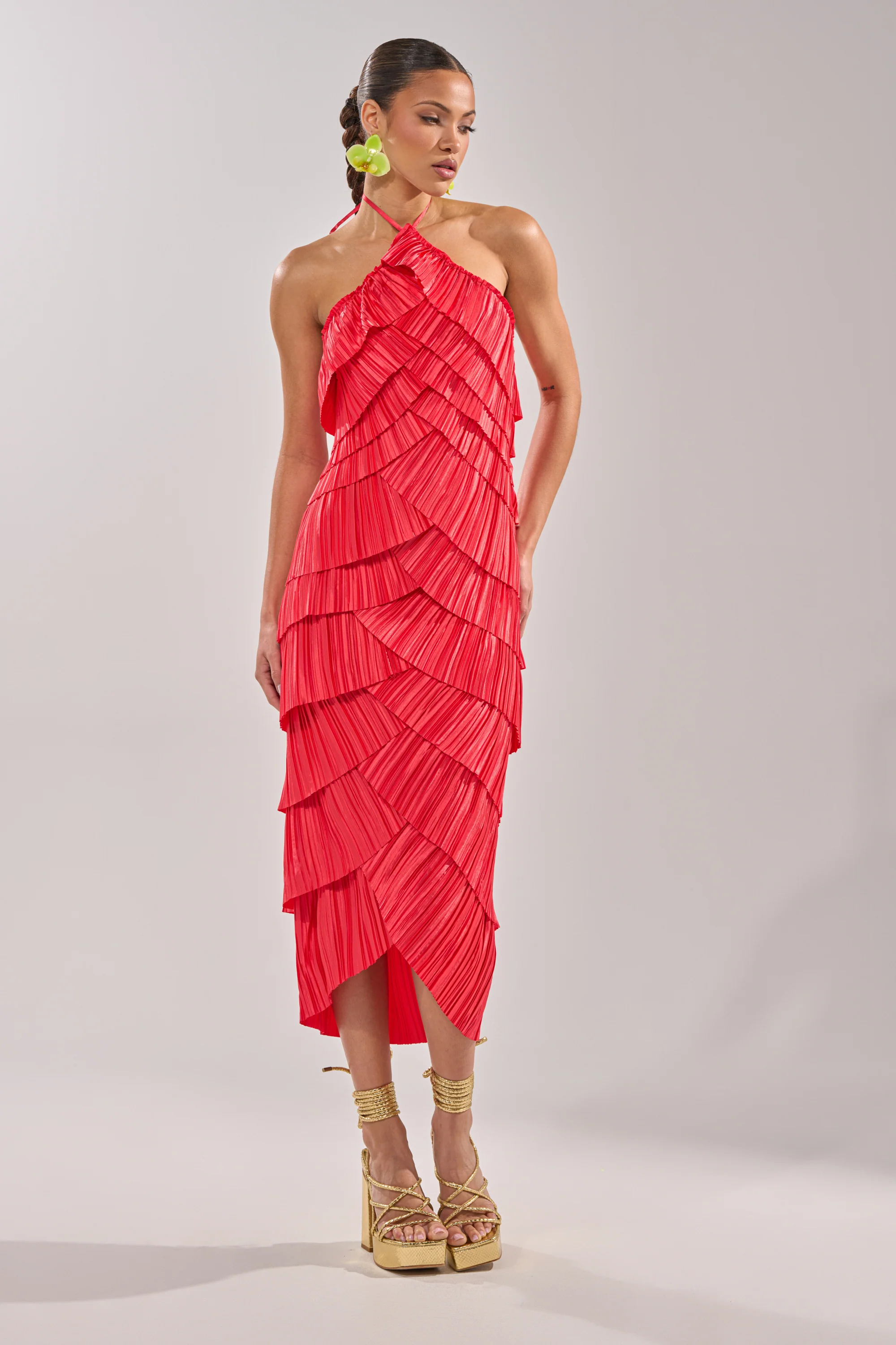 GIVE IT TO ME BABY SATIN MAXI DRESS - Image 3