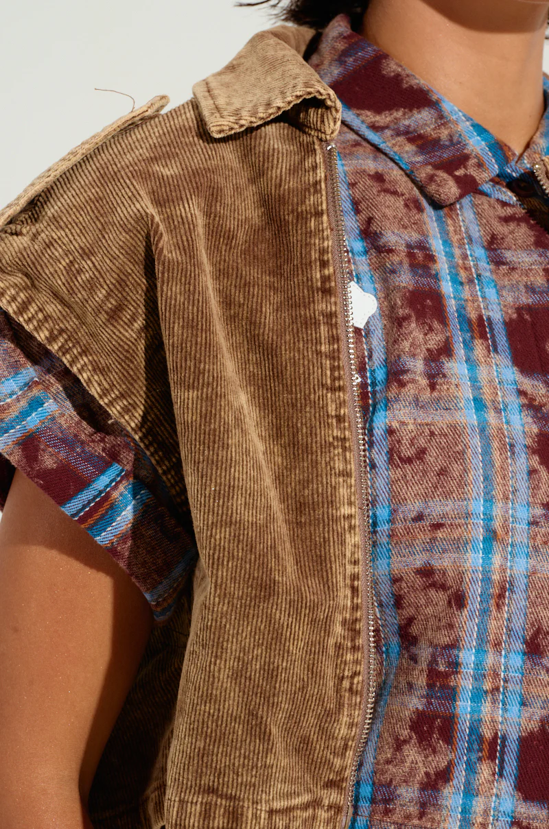 GIVE ME A REASON CORDUROY TOP IN BROWN - Image 6