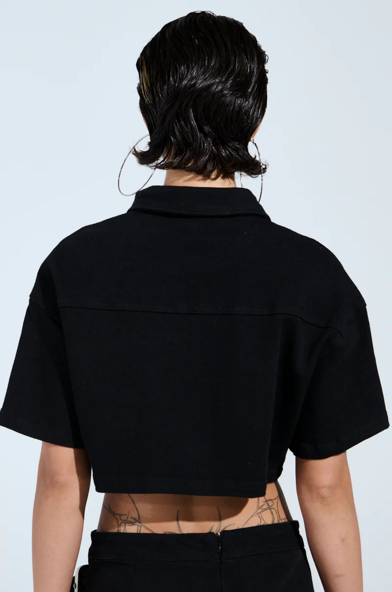 GIVE ME THE MONEY HONEY BUTTON DOWN TOP - Image 4