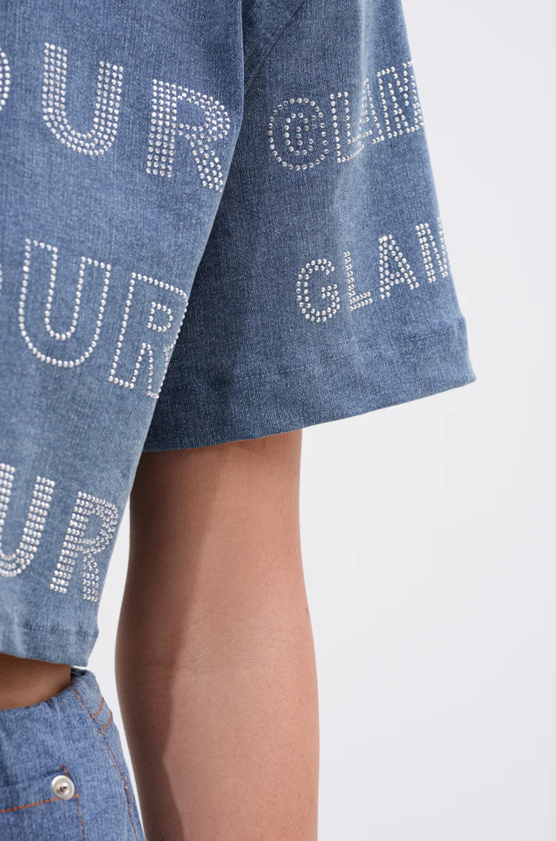 GLAM SQUAD DENIM BUTTON DOWN - Image 7