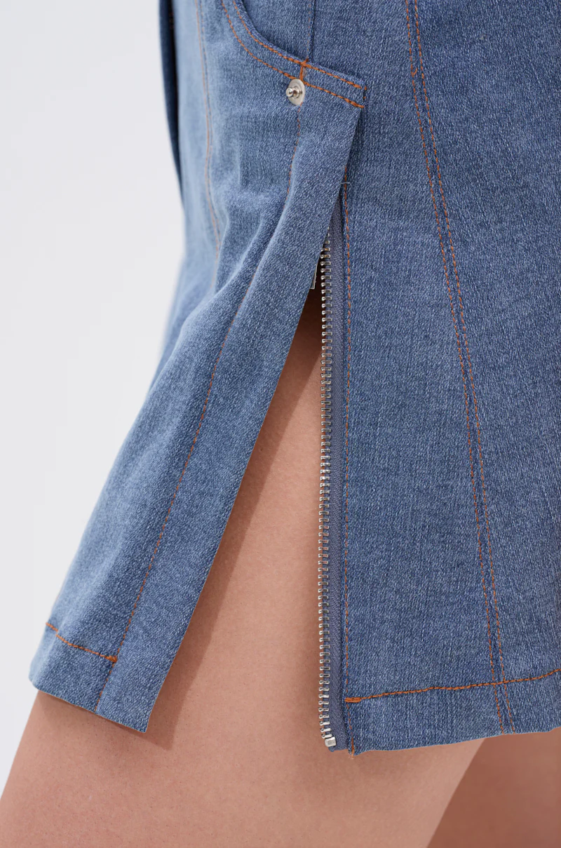 GLAM SQUAD DENIM MINI SKIRT - Image 7