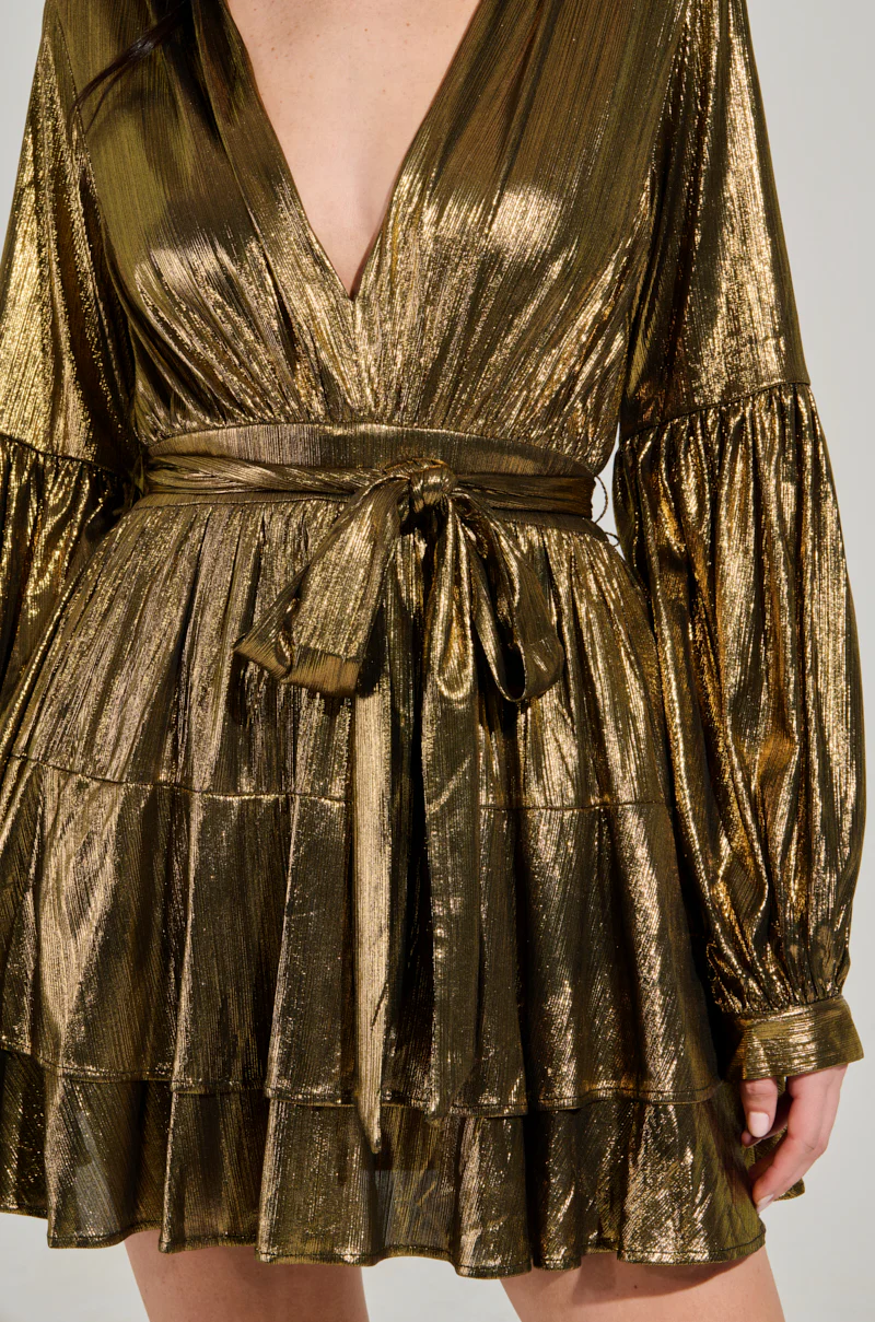 GLOW BABY METALLIC MINI DRESS - Image 7