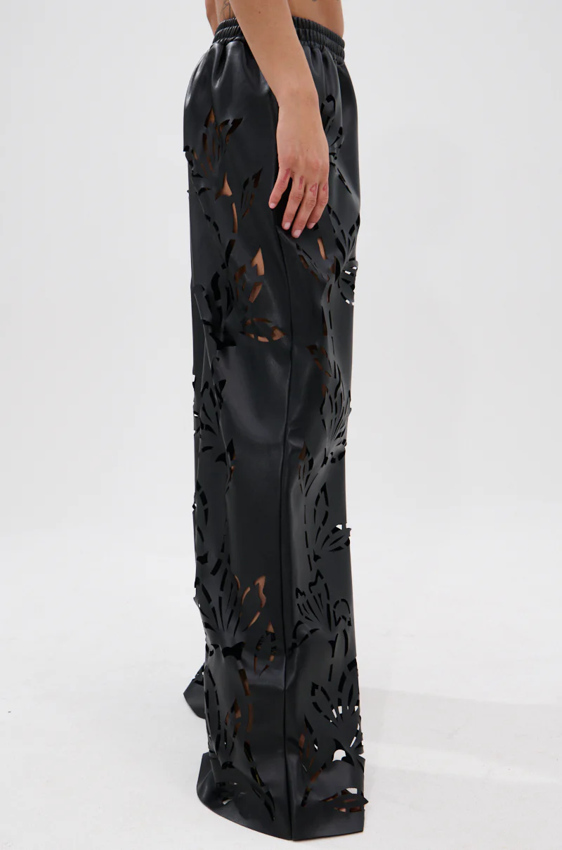 GOING CRAZY PU CUTOUT PALAZZO PANT - Image 3