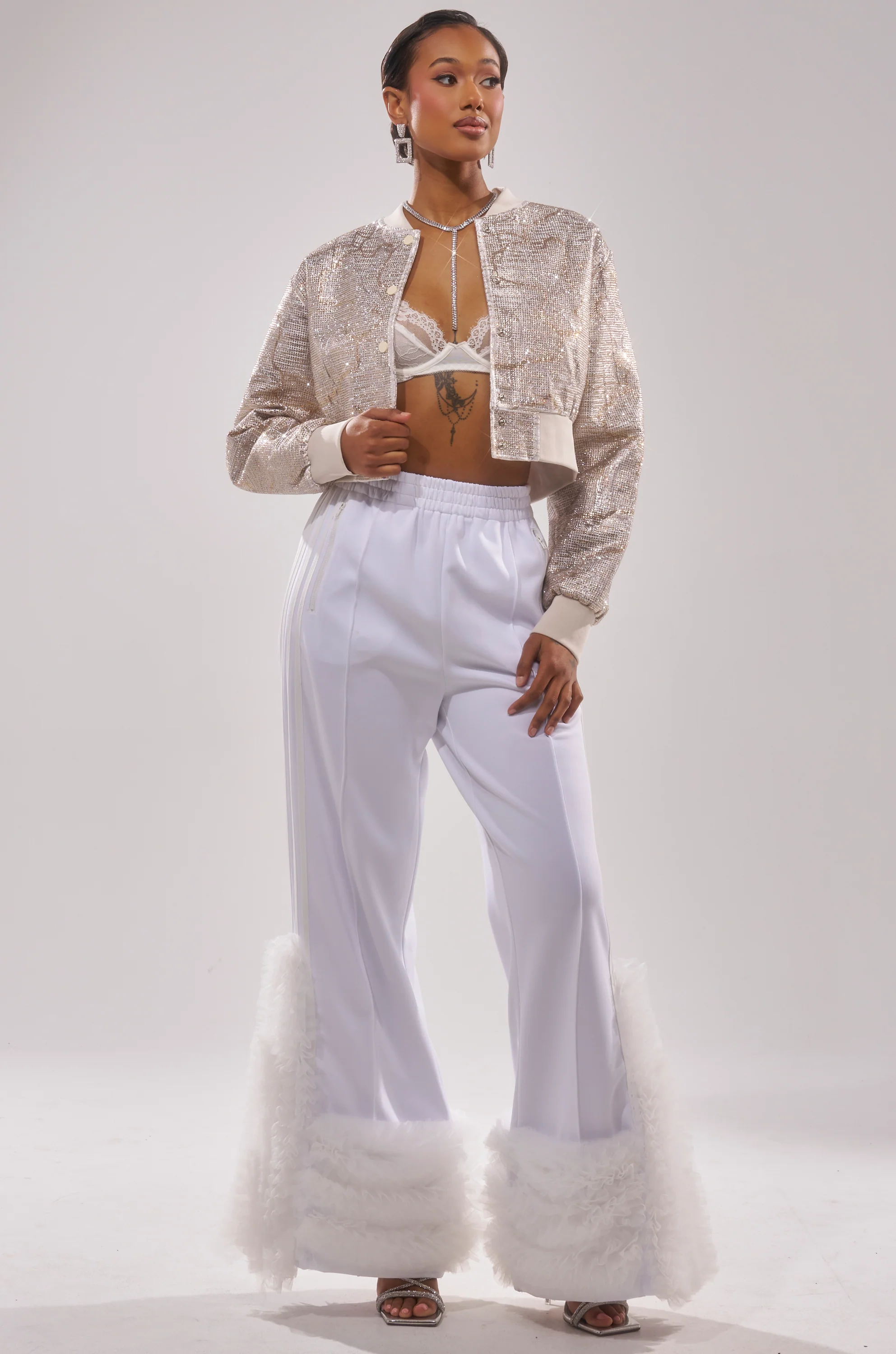 GOLDEN HOUR EMBELLISHED BROCADE BOMBER - Image 4