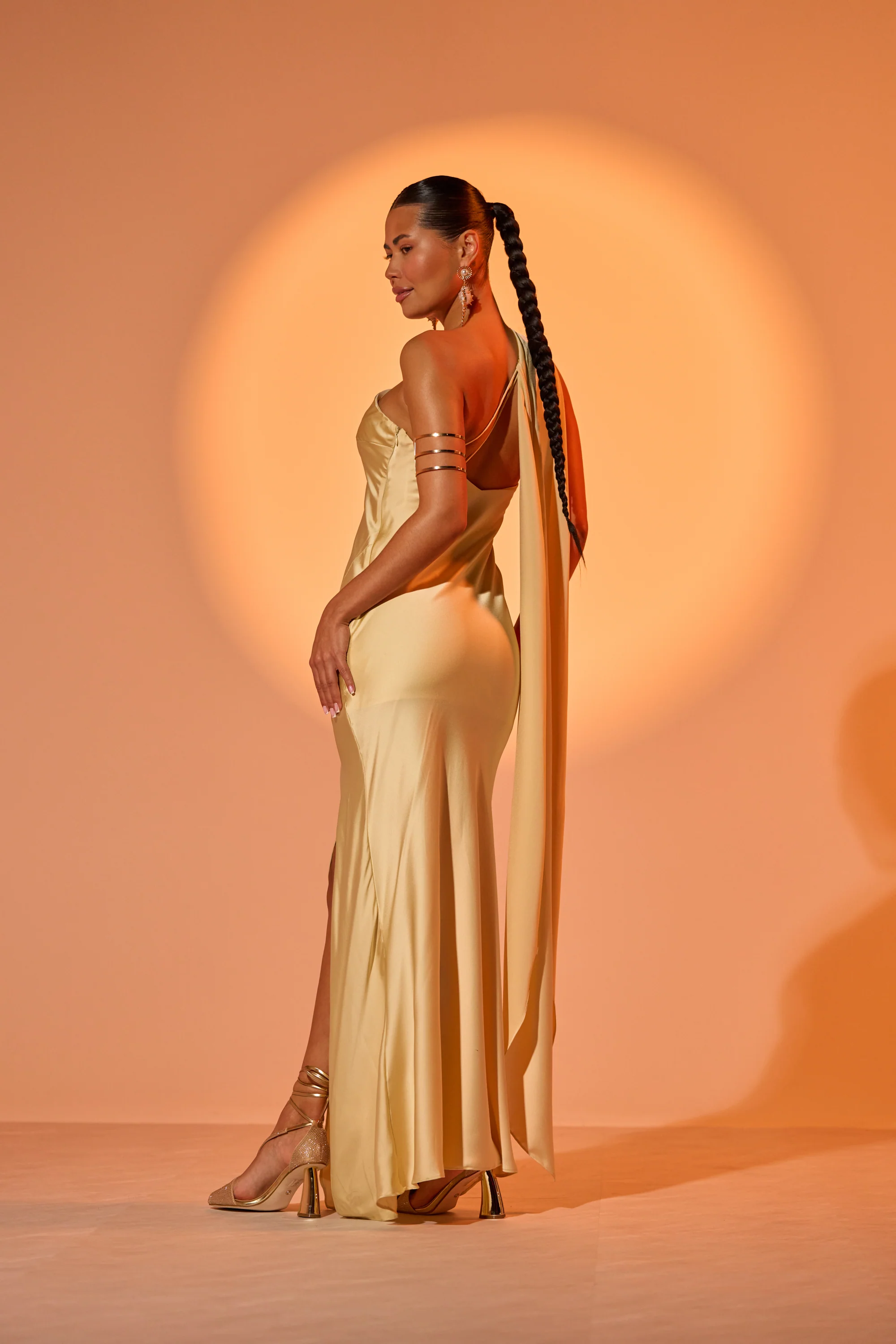GOLDEN HOUR SATIN MAXI DRESS - Image 3