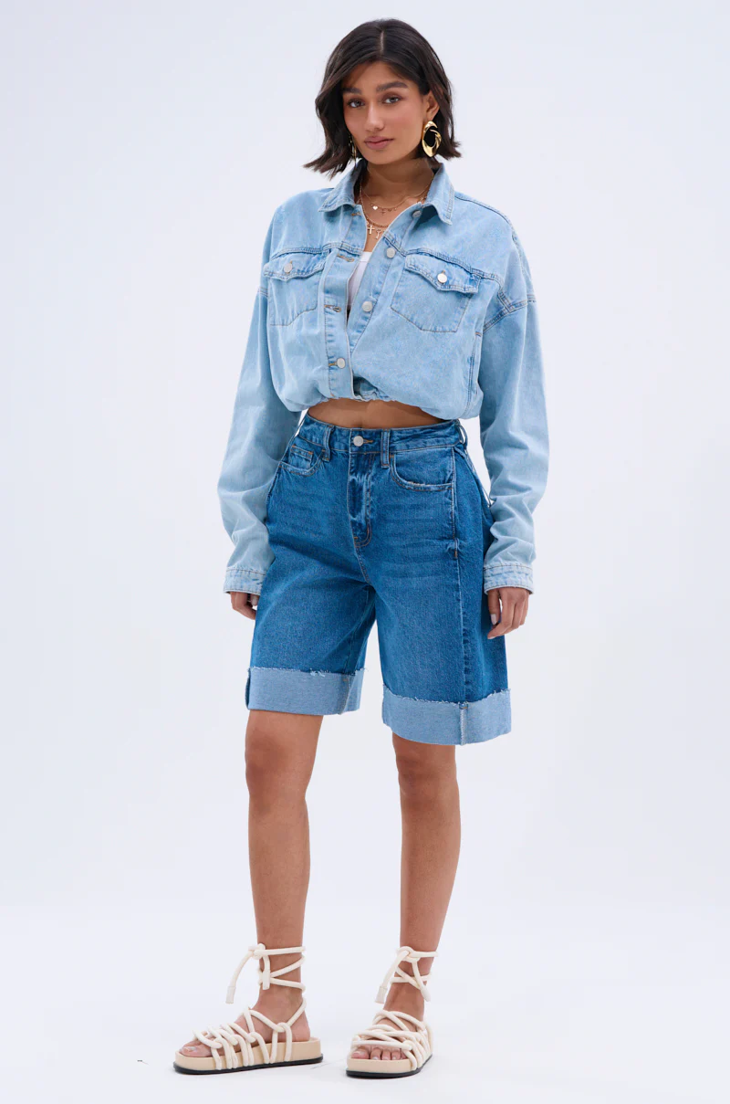 GONE BAD DENIM BERMUDA SHORT - Image 4