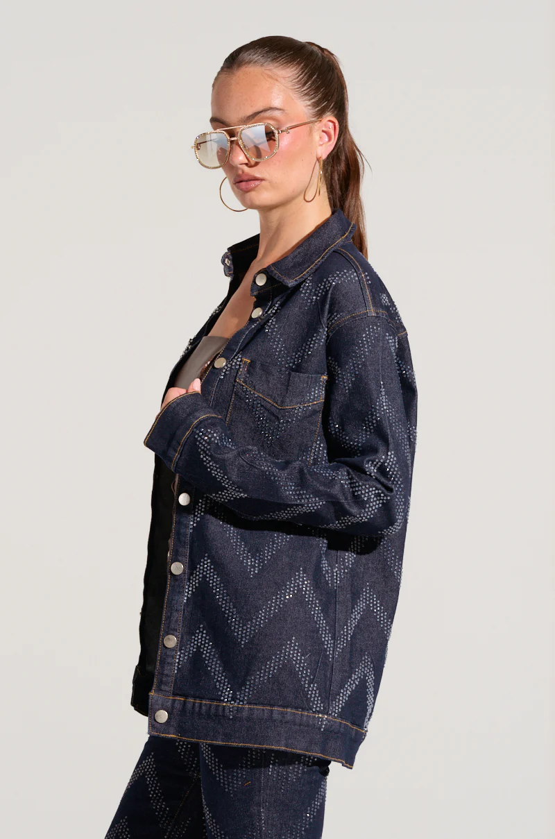 GOOD KARMA EMBELLISHED DENIM JACKET - Image 4