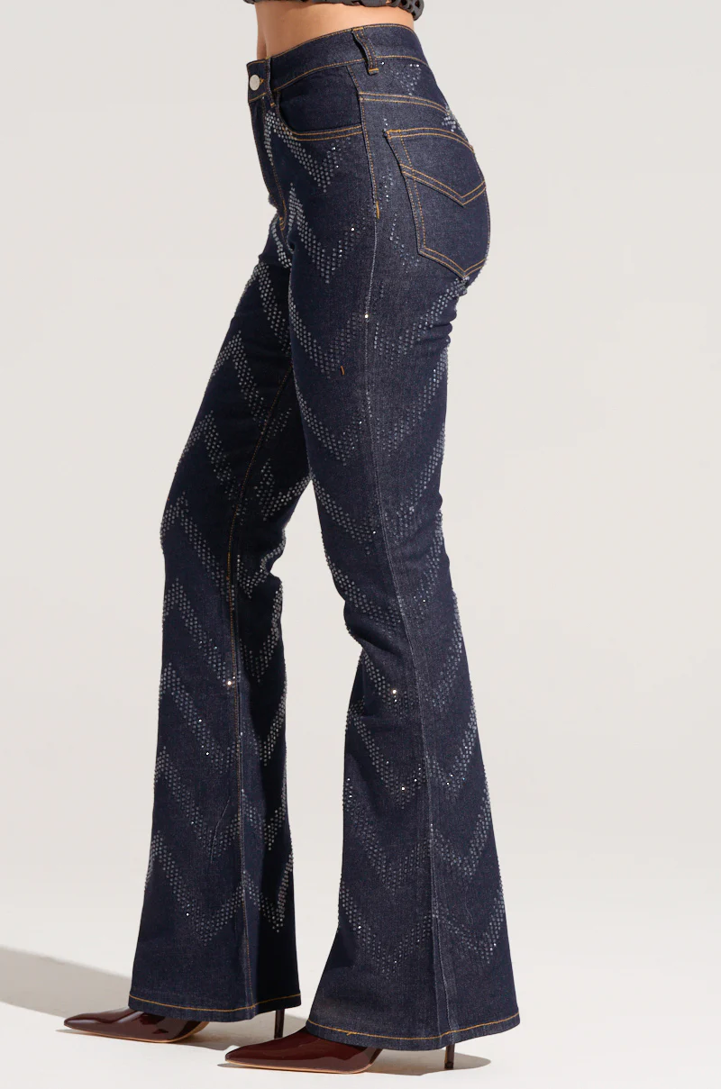 GOOD KARMA EMBELLISHED FLARE JEANS - Image 3
