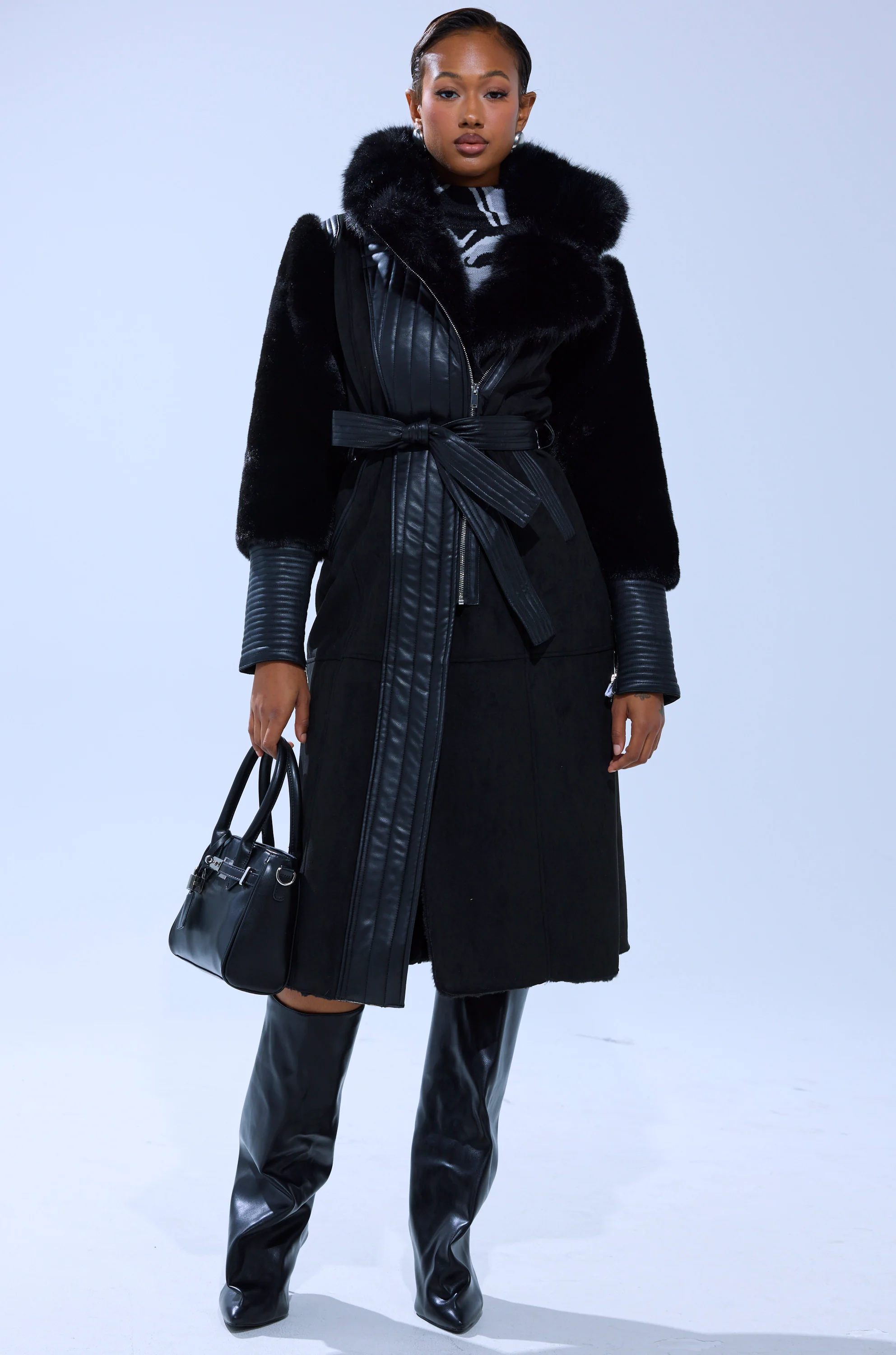 GOODIE MIXED MEDIA COAT - Image 13