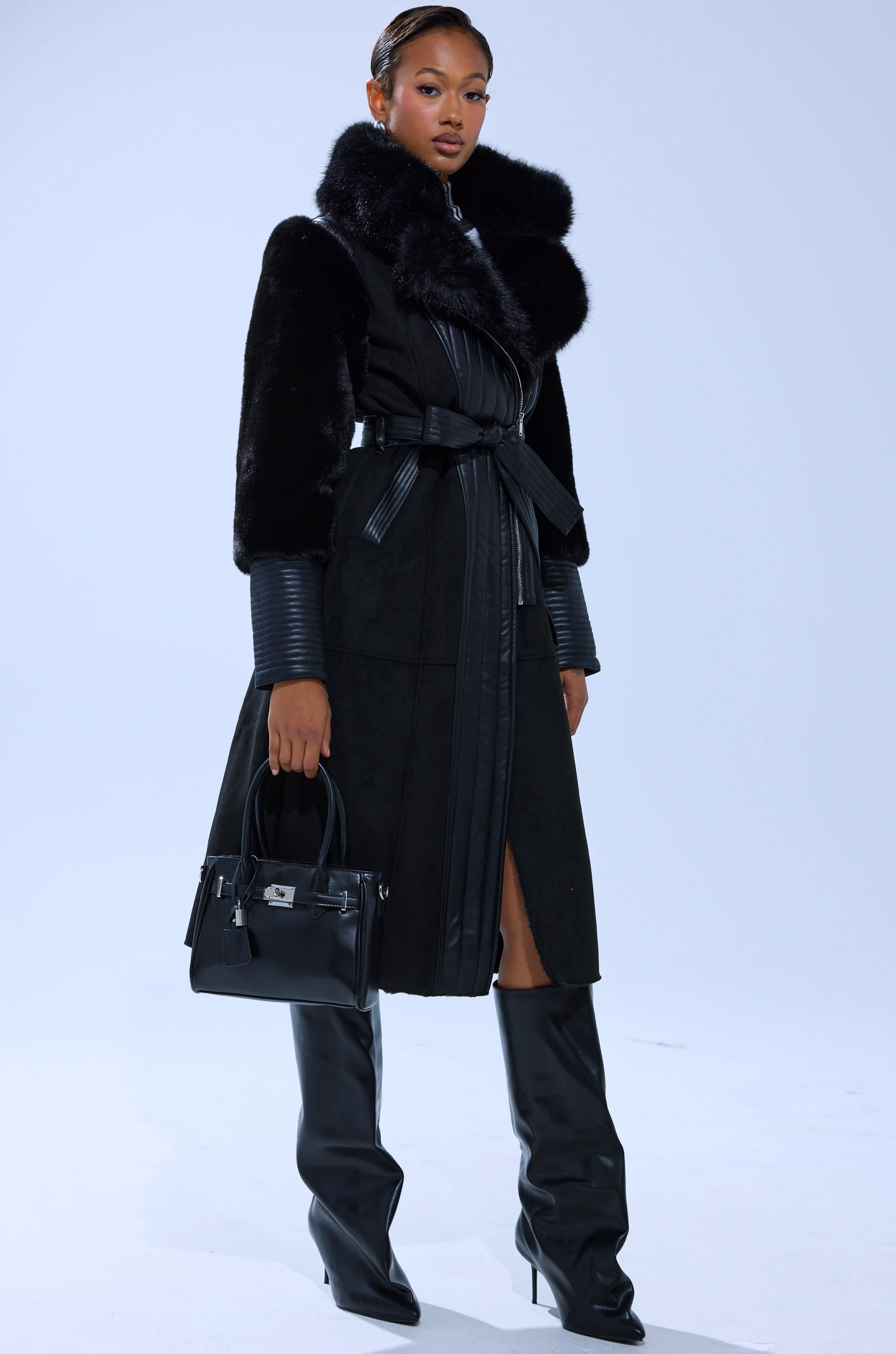 GOODIE MIXED MEDIA COAT - Image 2