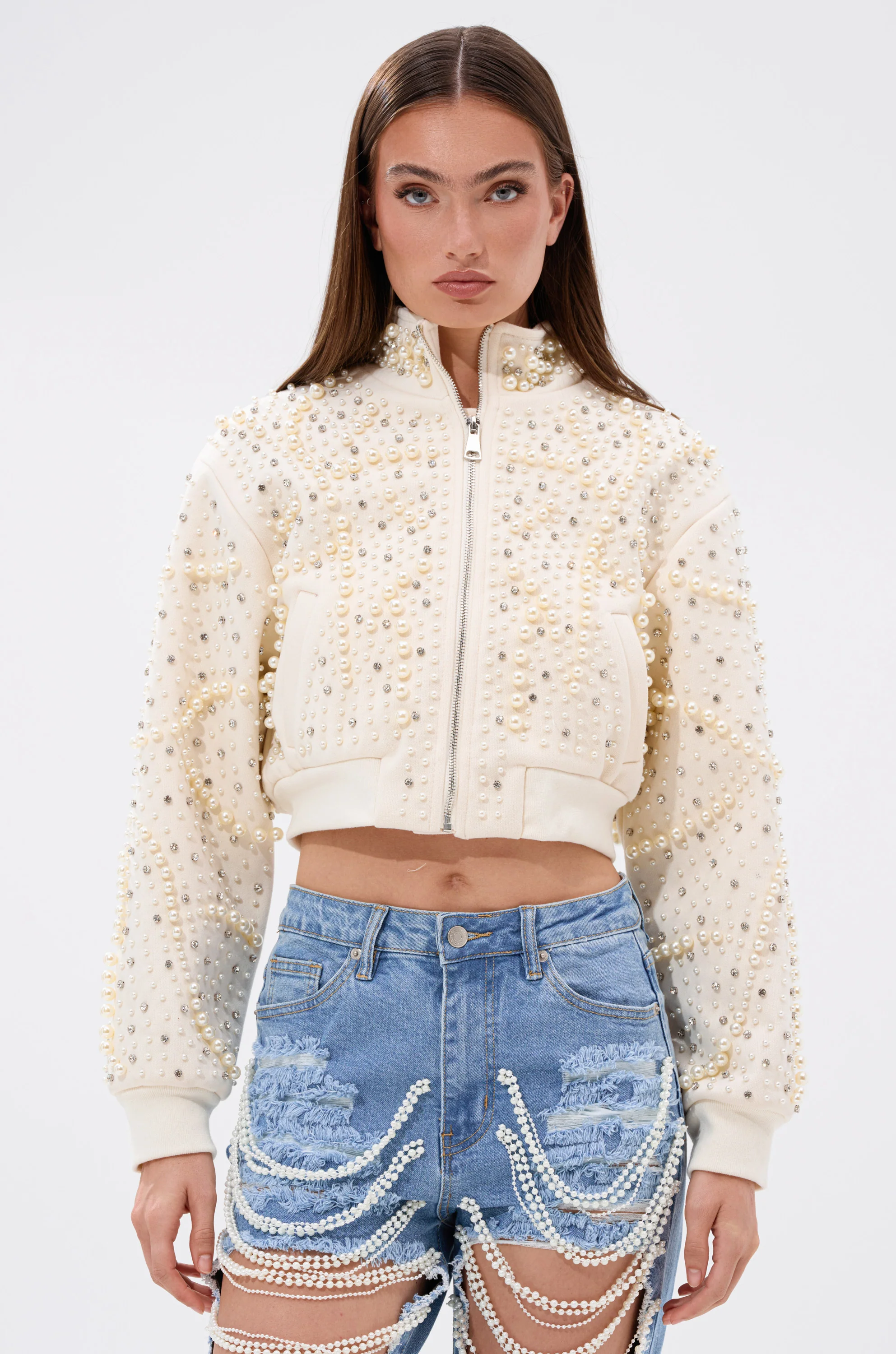 GOODIE TWO SHOES EMBELLISHED BOMBER - Image 3