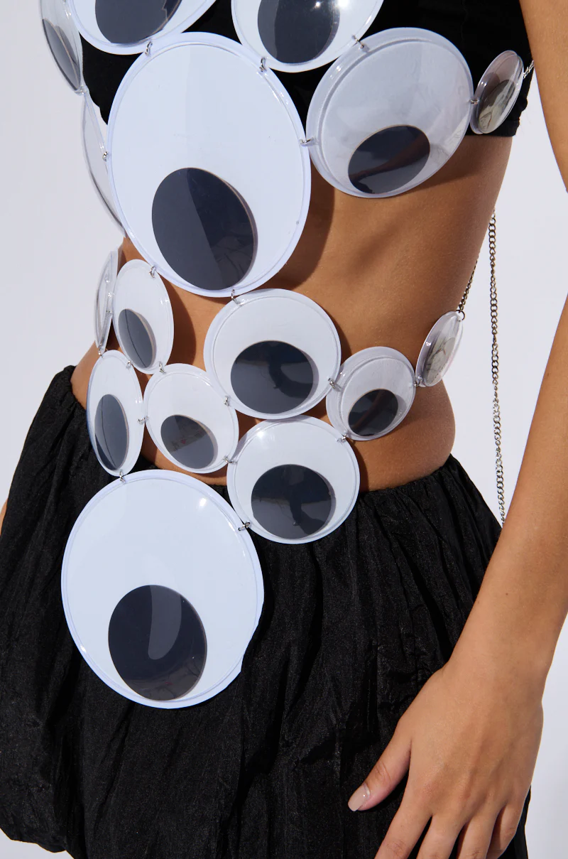 GOOGLY EYED SLEEVELESS FASHION TOP - Image 8
