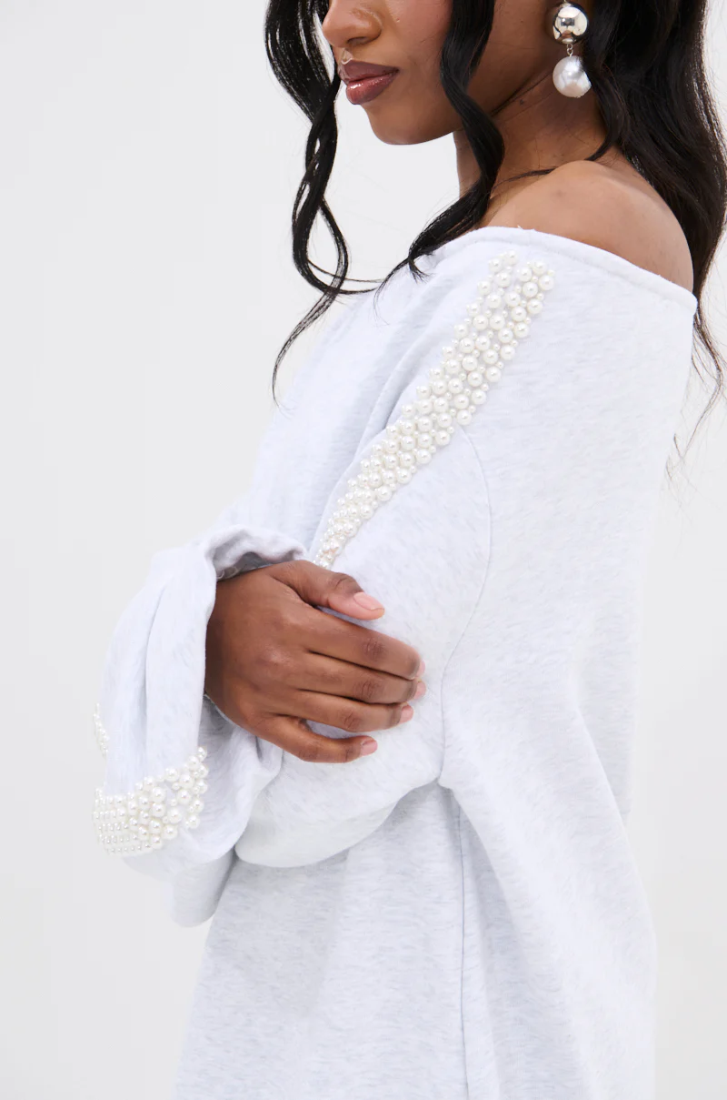 GORGINA OFF THE SHOULDER SWEATSHIRT DRESS - Image 8