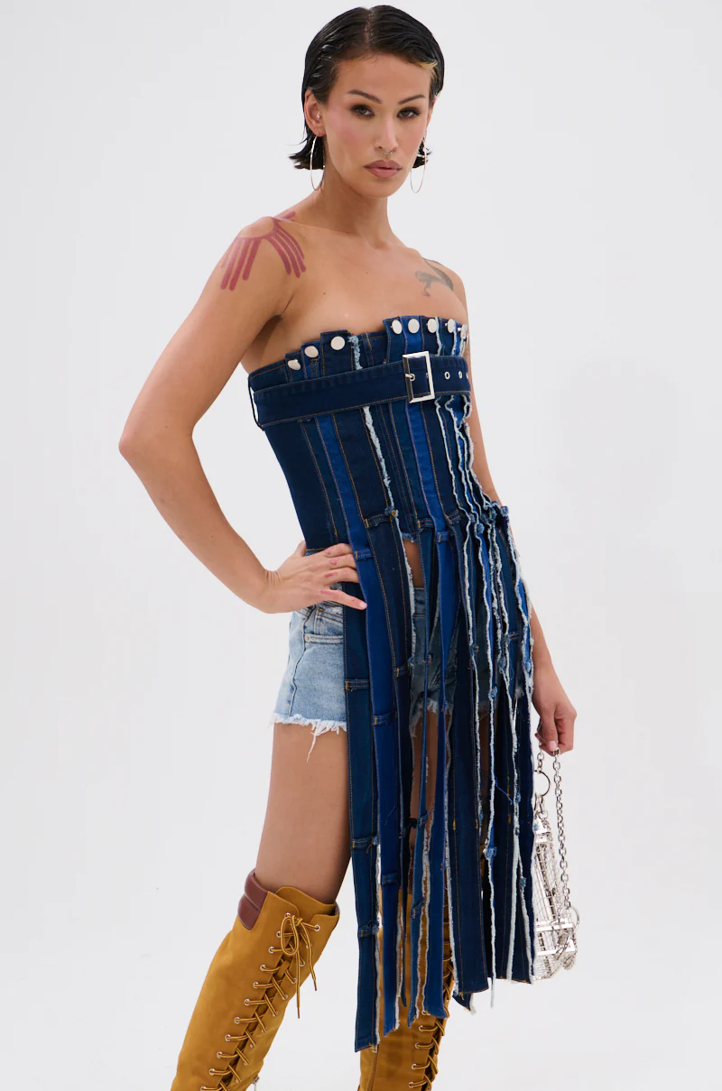 GOT A LOT GOING ON DENIM CORSET - Image 3