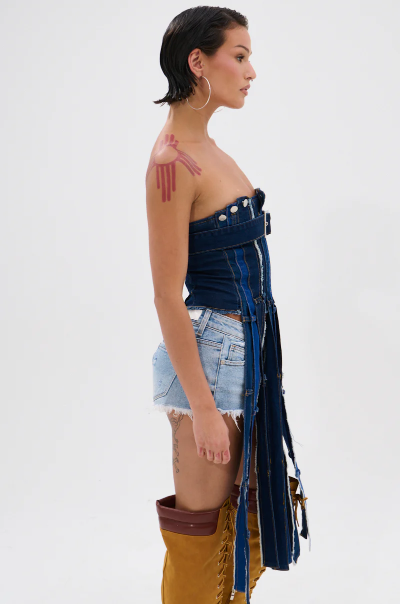GOT A LOT GOING ON DENIM CORSET - Image 4