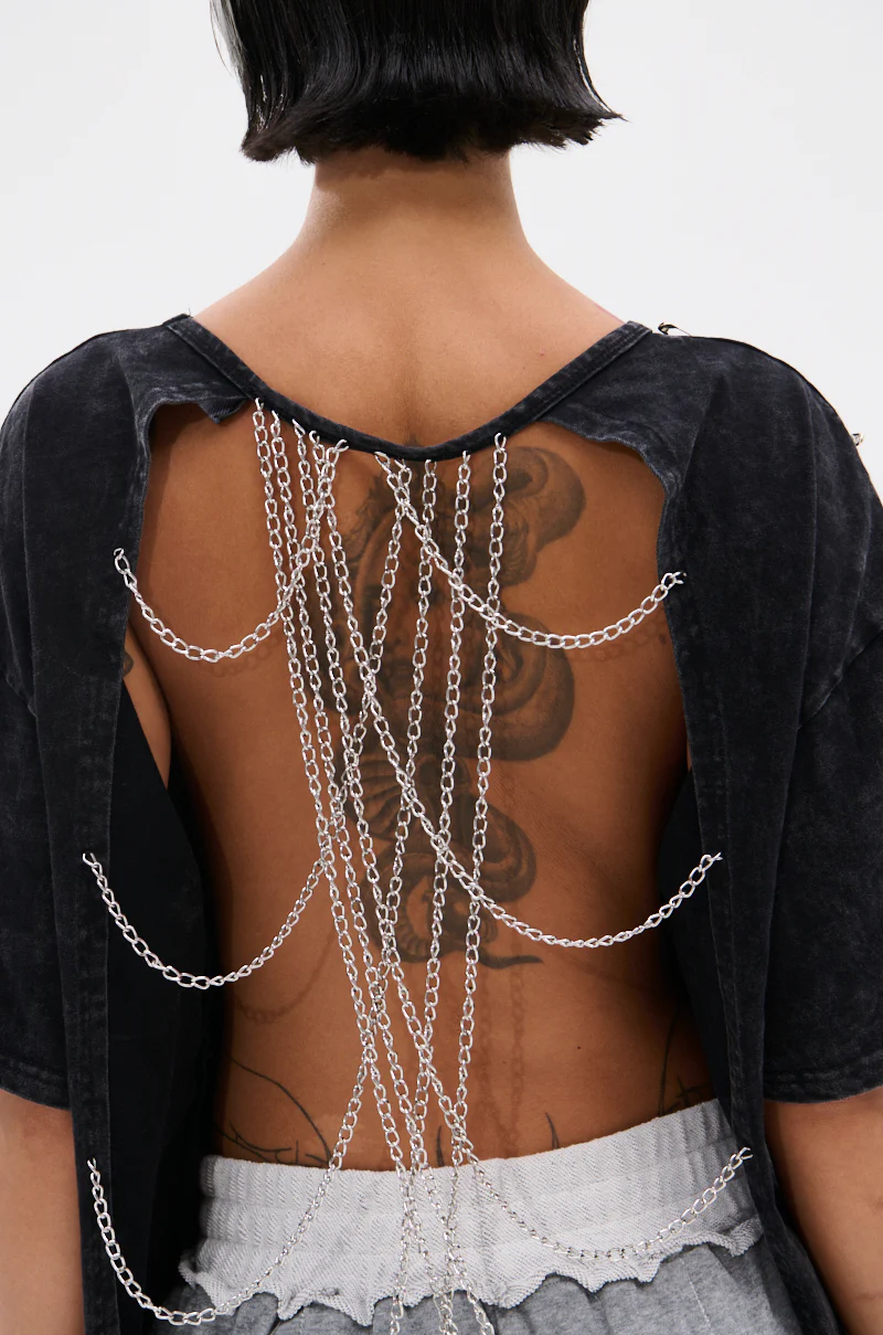 GOTH BAE OVERSIZED DISTRESSED TEE - Image 10