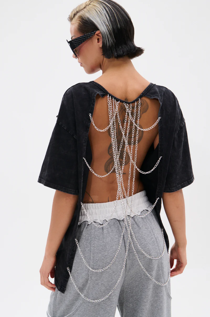 GOTH BAE OVERSIZED DISTRESSED TEE - Image 3