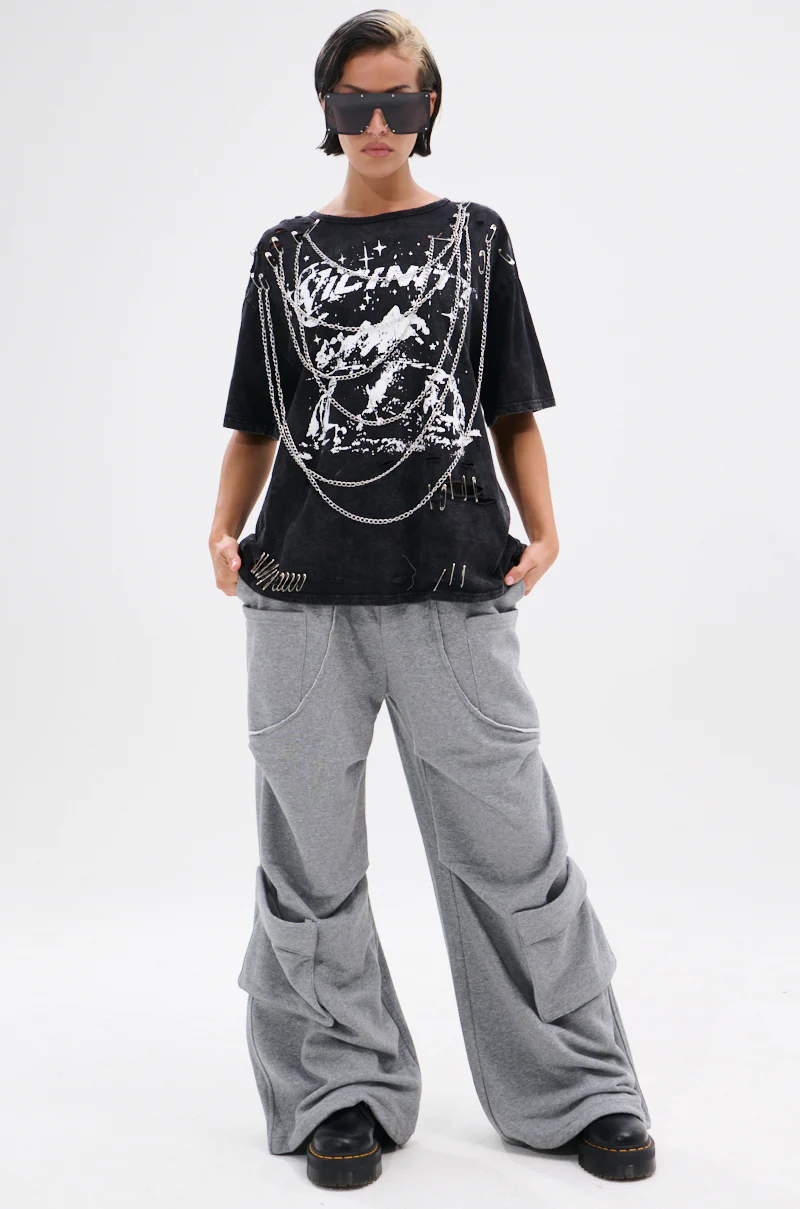 GOTH BAE OVERSIZED DISTRESSED TEE - Image 6