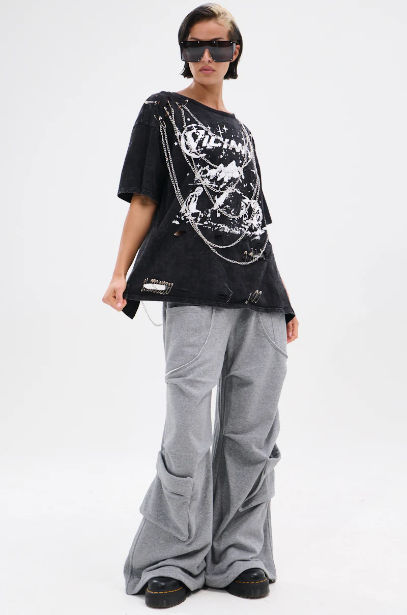 GOTH BAE OVERSIZED DISTRESSED TEE - Image 7
