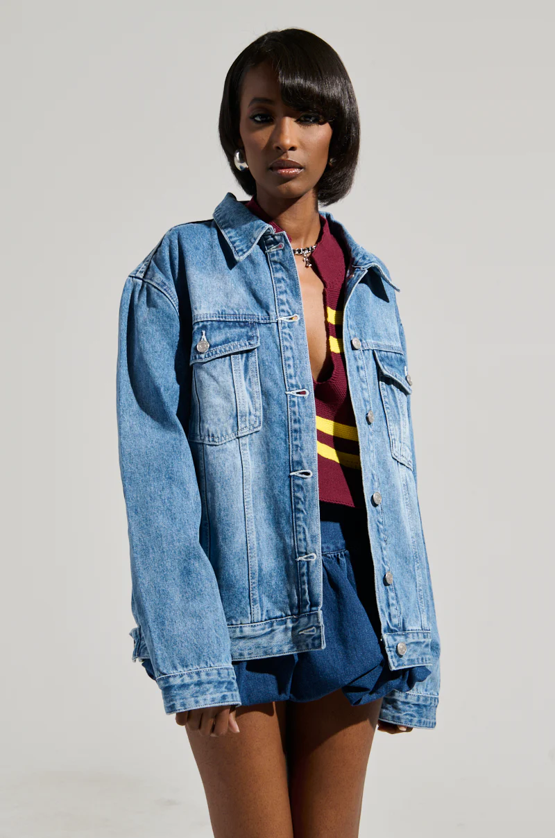 GOTTA GO OVERSIZED DENIM JACKET - Image 2