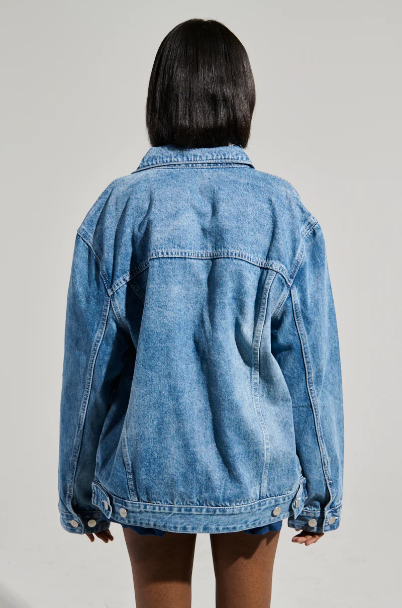 GOTTA GO OVERSIZED DENIM JACKET - Image 4