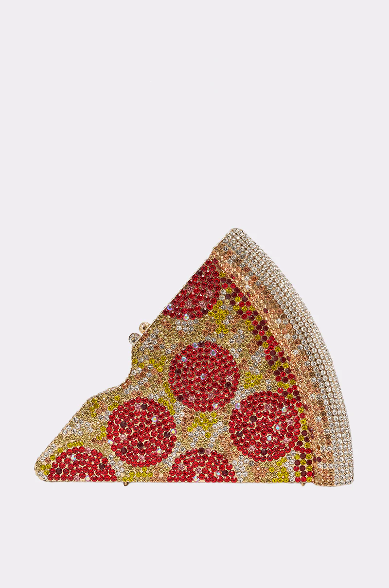 GRAB A SLICE RHINESTONE PIZZA CLUTCH - Image 3