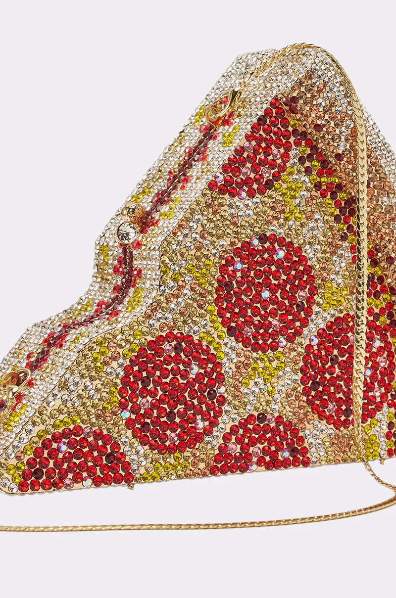 GRAB A SLICE RHINESTONE PIZZA CLUTCH - Image 4
