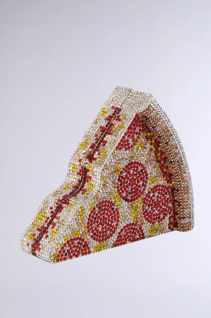 GRAB A SLICE RHINESTONE PIZZA CLUTCH - Image 7