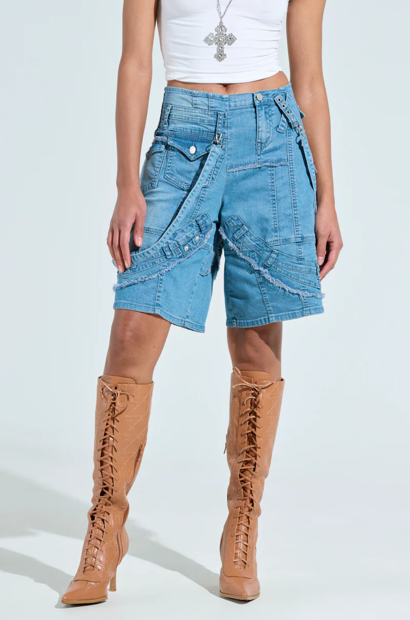 GRAB ME CLOSER DENIM BERMUDA SHORT - Image 2